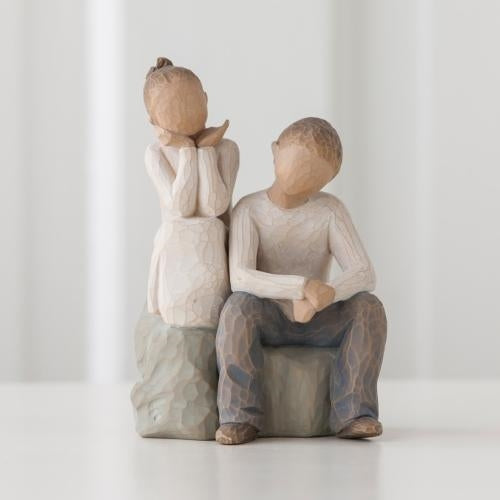 Brother and Sister figurine as a sibling family keepsake gift
